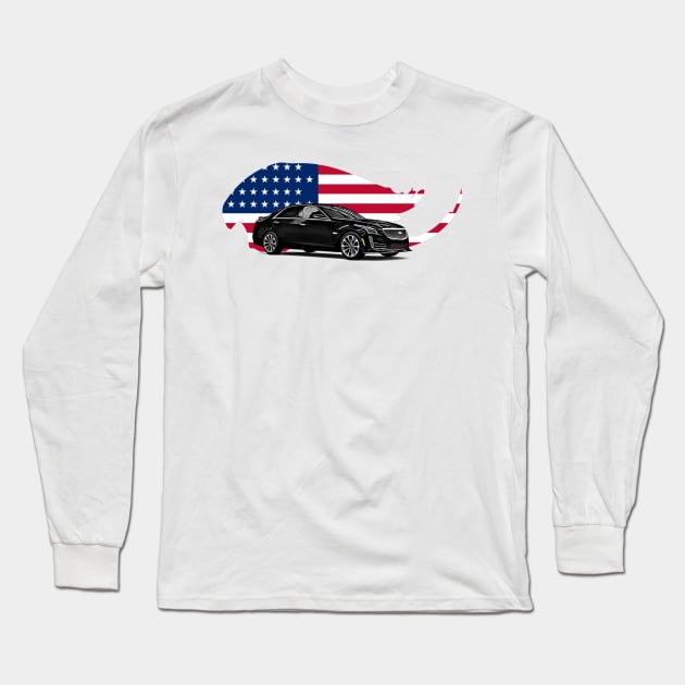 CTSV USA Print Long Sleeve T-Shirt by Auto-Prints